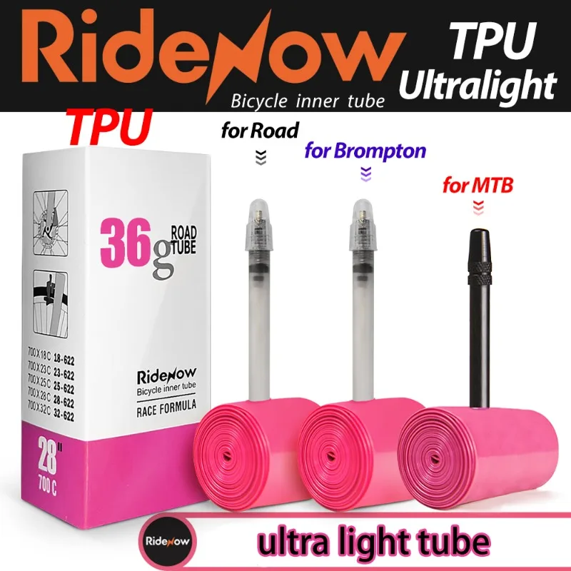 RideNow Ultra-light Inner Tube TPU 700C X 18 25 28 32C Road Bike French Valve 700C 28'' Tire Bicycle Accessories Hub Parts
RideNow Ultra-light Inner Tube TPU 700C X 18 25 28 32C Road Bike French Valve 700C 28'' Tire Bicycle Accessories Hub Parts