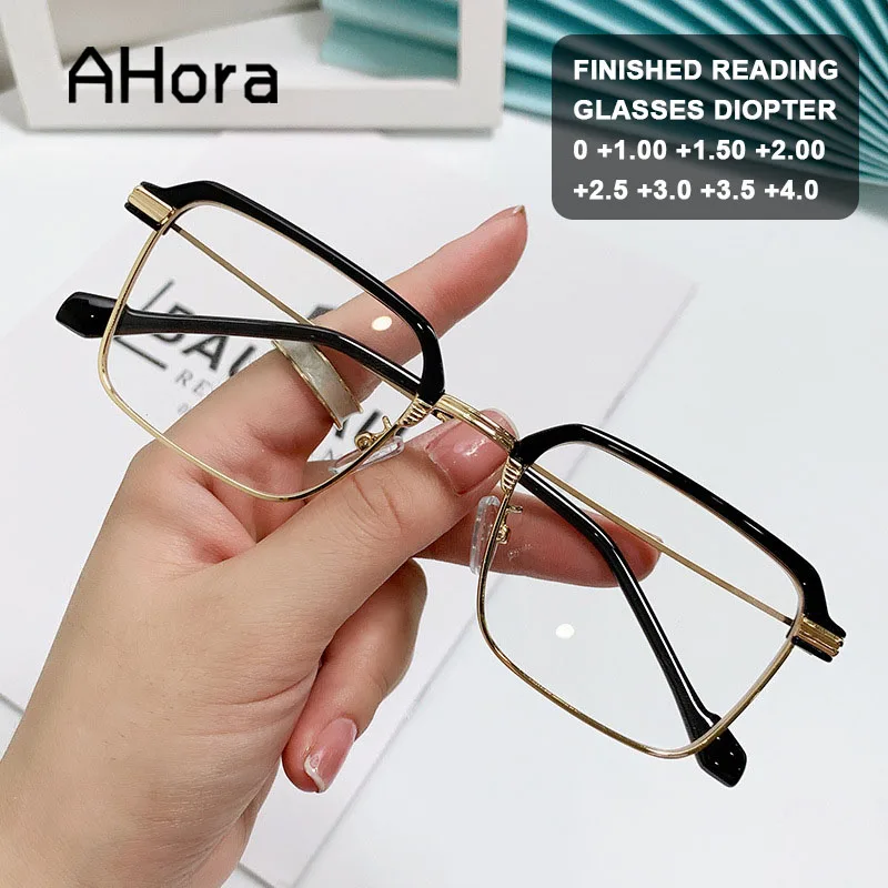 Ahora Retro Fashion Metal Reading Glasses Frame Unisex Square Eyewear Anti Blue Light Filter Presbyopia Glasses +1.0 1.5 2.0 2.5
Ahora Retro Fashion Metal Reading Glasses Frame Unisex Square Eyewear Anti Blue Light Filter Presbyopia Glasses +1.0 1.5 2.0 2.5