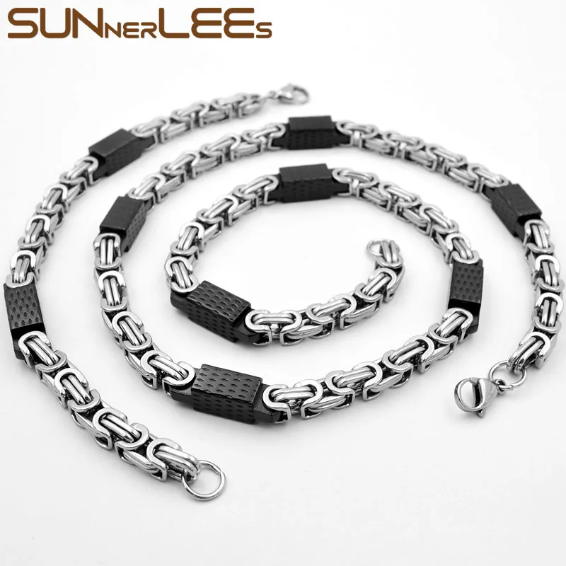 SUNNERLEES 316L комплект из ожерелья и браслета из нержавеющей стали 8 мм Византийская цепочка серебристого цвета с золотым покрытием для мужчин и ...
SUNNERLEES 316L комплект из ожерелья и браслета из нержавеющей стали 8 мм Византийская цепочка серебристого цвета с золотым покрытием для мужчин и ...