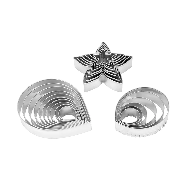Best 23Pc Rose Cookie Cutter Stainless Steel Pastry & Biscuit Cutter Cake Mold Petal Calyx Leaf Fondant Tools
Best 23Pc Rose Cookie Cutter Stainless Steel Pastry & Biscuit Cutter Cake Mold Petal Calyx Leaf Fondant Tools