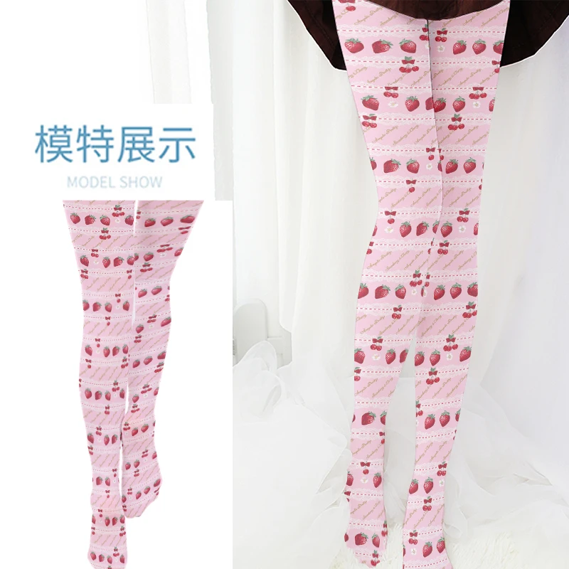 Nylon Tight Pantyhose For Women Fashion Strawberry Pattern Pink Kawaii Stockings Harajuku Trend Soft Girl Sexy Thin Stockings
Nylon Tight Pantyhose For Women Fashion Strawberry Pattern Pink Kawaii Stockings Harajuku Trend Soft Girl Sexy Thin Stockings