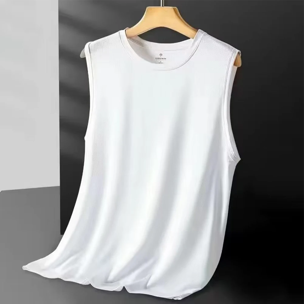 Mens O Neck Breathable Sleeveless T Shirts Undershirts Summer Ice Silk Vest Soft Comfortable Seamless Tank Tops Slim Sportwear
Mens O Neck Breathable Sleeveless T Shirts Undershirts Summer Ice Silk Vest Soft Comfortable Seamless Tank Tops Slim Sportwear