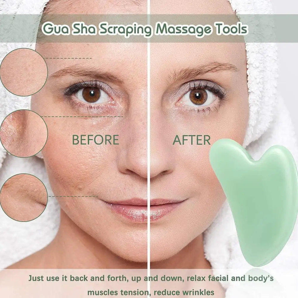 Natural Jade Gua Sha Scraper Board Massage Green Quartz Jade Stone For Face Neck Skin Lifting Remover Beauty Care E7m8
Natural Jade Gua Sha Scraper Board Massage Green Quartz Jade Stone For Face Neck Skin Lifting Remover Beauty Care E7m8