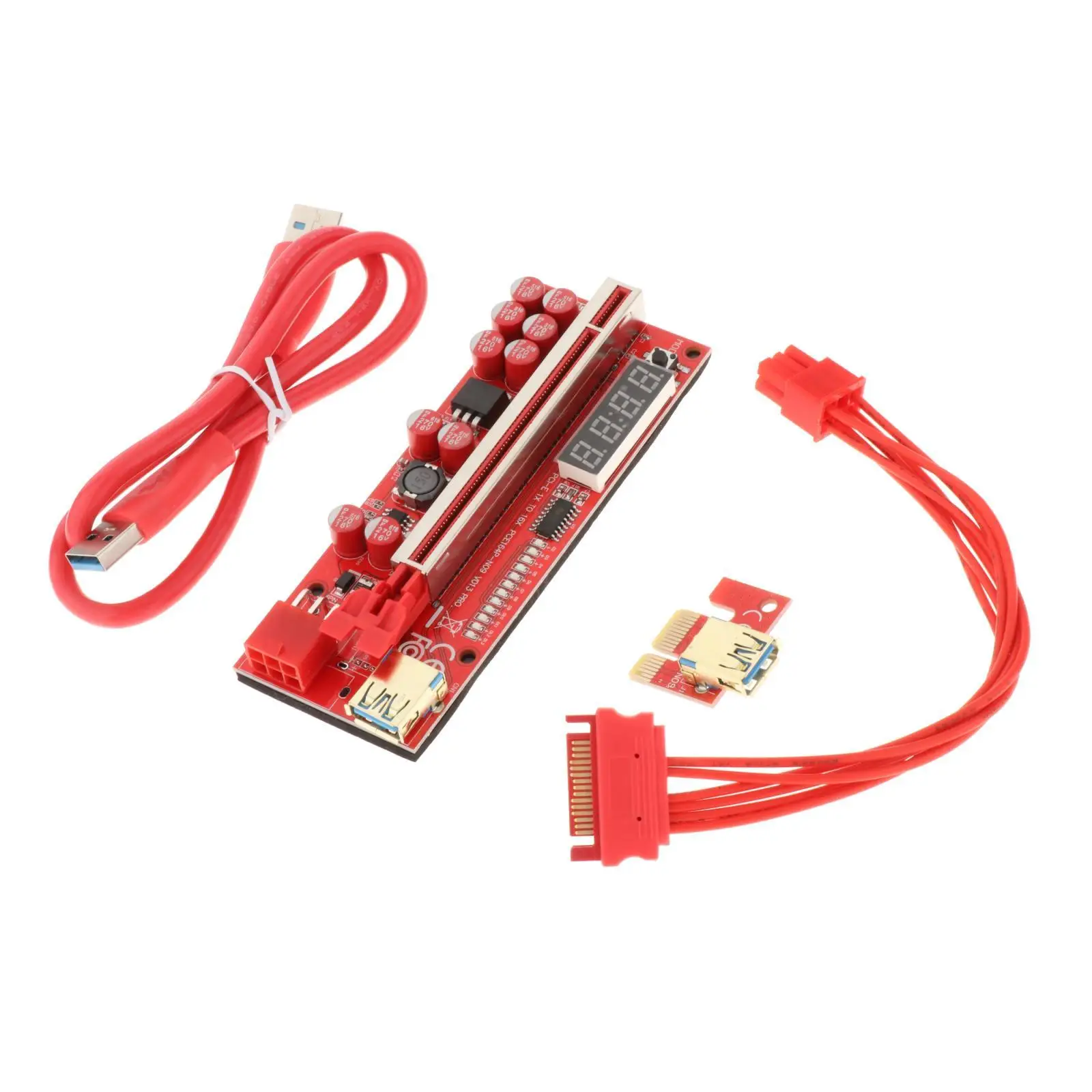 PCIe Riser 1x-16x Plug and Play Stable Connection Mining Miner USB 3.0 Cable PCIe Express 6Pin Extender Adapter for XP Win7 8 10
PCIe Riser 1x-16x Plug and Play Stable Connection Mining Miner USB 3.0 Cable PCIe Express 6Pin Extender Adapter for XP Win7 8 10