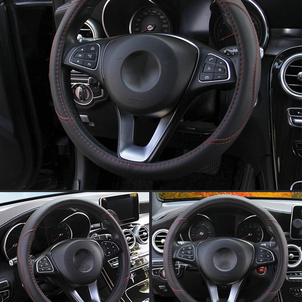 Car Steering Wheel Cover PU Leather Suitable 37-38CM Car Accessories Breathable Anti Slip Auto Decoration
Car Steering Wheel Cover PU Leather Suitable 37-38CM Car Accessories Breathable Anti Slip Auto Decoration