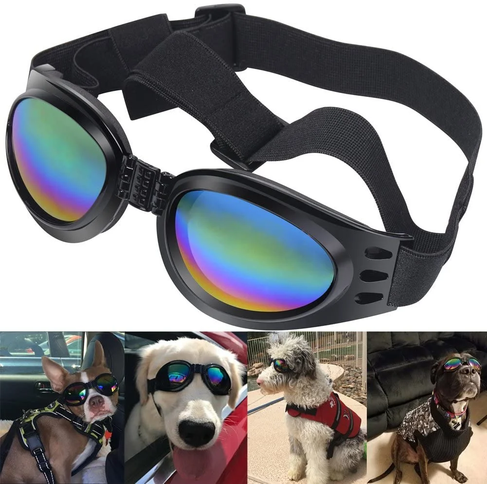 Dog Goggles Pet Sunglasses Adjustable Folding Eye Wear UV Protection Windproof Polarized Sunglasses for Dogs About Over 15 lbs
Dog Goggles Pet Sunglasses Adjustable Folding Eye Wear UV Protection Windproof Polarized Sunglasses for Dogs About Over 15 lbs