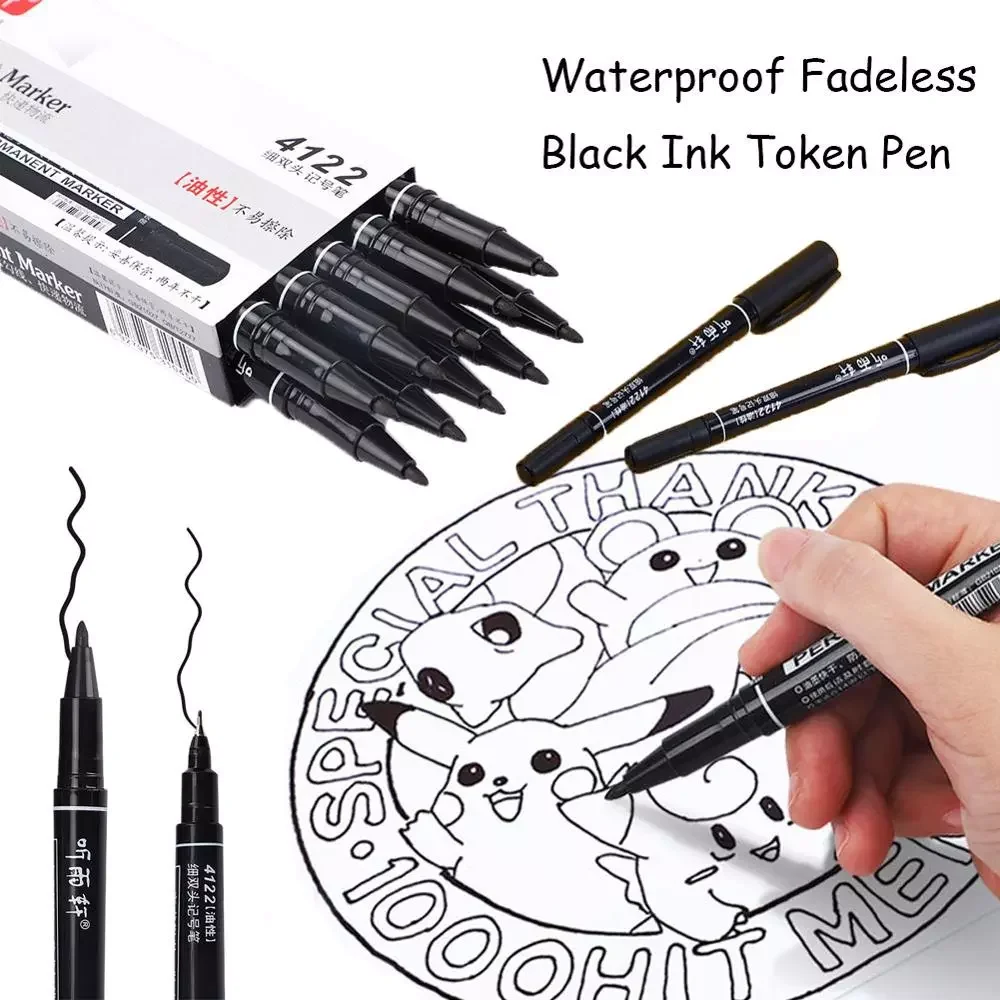 

Waterproof Fadeless Black Ink Token Pen Garden Marker Pen Line Drawing Pen Plant Labeling Stationery School Office Supplies