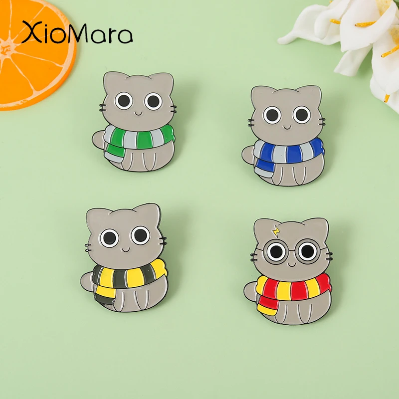 Lovely Grey Cat Enamel Pins Glasses Animal Custom Brooches Badge Bag Jacket Backpack Accessories Gift for Friends Jewelry
Lovely Grey Cat Enamel Pins Glasses Animal Custom Brooches Badge Bag Jacket Backpack Accessories Gift for Friends Jewelry
