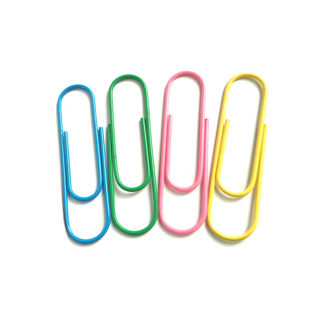 40pcs Paper Clips Mixed Color 100MM Jumbo Metal-Coated Paper Clip Holder Multicolored Files Sheet Holder for Office Stationery
40pcs Paper Clips Mixed Color 100MM Jumbo Metal-Coated Paper Clip Holder Multicolored Files Sheet Holder for Office Stationery