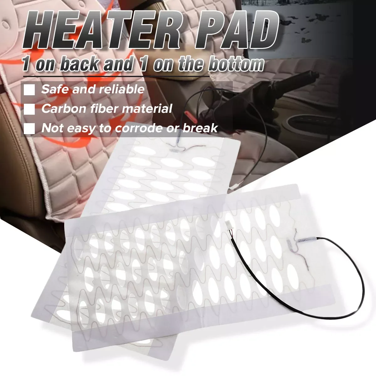 12V Universal Car Heated Seat Covers Back Pad Carbon Fiber Heated Auto Car Seats Heating Pad Winter Warmer Heater Mat
12V Universal Car Heated Seat Covers Back Pad Carbon Fiber Heated Auto Car Seats Heating Pad Winter Warmer Heater Mat