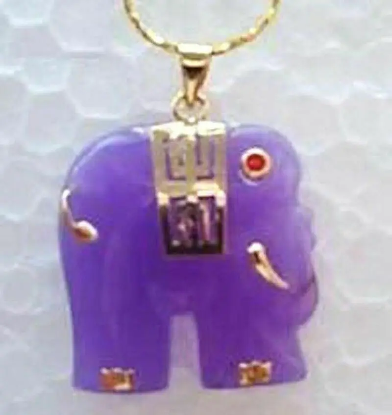 

Details about Charming! 25x25mm Purple Jade Elephant Pendant Necklace 18'' AAA Grade