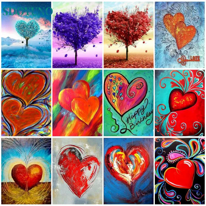 SDOYUNO Frameless Paint By Numbers Heart Oil Painting By Numbers Kits Digital Painting On Canvas DIY Home Decorative Paintings
SDOYUNO Frameless Paint By Numbers Heart Oil Painting By Numbers Kits Digital Painting On Canvas DIY Home Decorative Paintings
