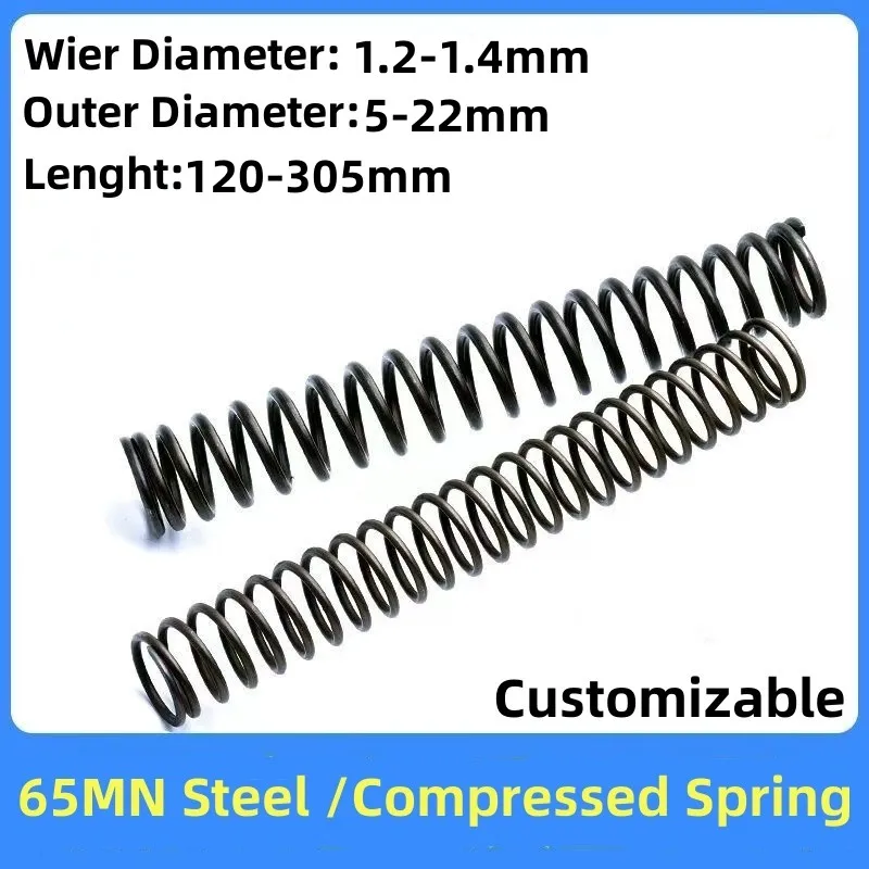 65 Mn Manganese Steel Long 305mm Compression Spring Y-shaped Pressure Springs Customized Wire Dia 1.2 1.4mm Outer Dia 8 9 - 23mm
65 Mn Manganese Steel Long 305mm Compression Spring Y-shaped Pressure Springs Customized Wire Dia 1.2 1.4mm Outer Dia 8 9 - 23mm