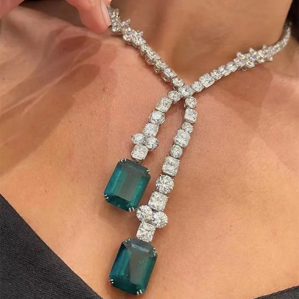 Luxury Multicolor Square Rhinestone Pendant Necklace Wedding Jewelry for Women Shiny Crystal Clavicle Chain Collar Choker Gift
Luxury Multicolor Square Rhinestone Pendant Necklace Wedding Jewelry for Women Shiny Crystal Clavicle Chain Collar Choker Gift