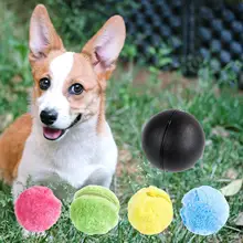 Rolling Ball Dogs Toy Auto Rolling Ball with 4 Plush Covers Active Automatic Moving Roller Ball for Puppy Kitten Cats Play Toys