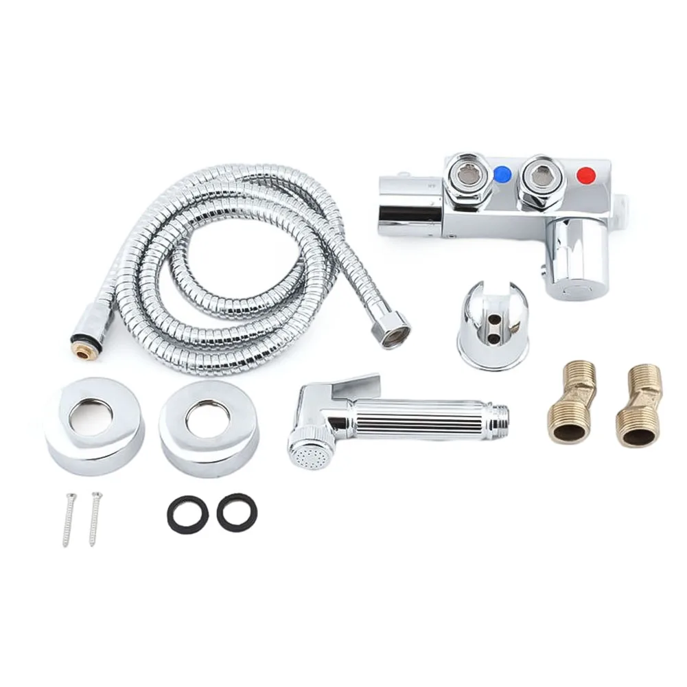 Douche Spray Kit Bidets For All Plumbing Systems Shower Head Shower Holder Thermostatic Water Pipe Chrome Finish
Douche Spray Kit Bidets For All Plumbing Systems Shower Head Shower Holder Thermostatic Water Pipe Chrome Finish