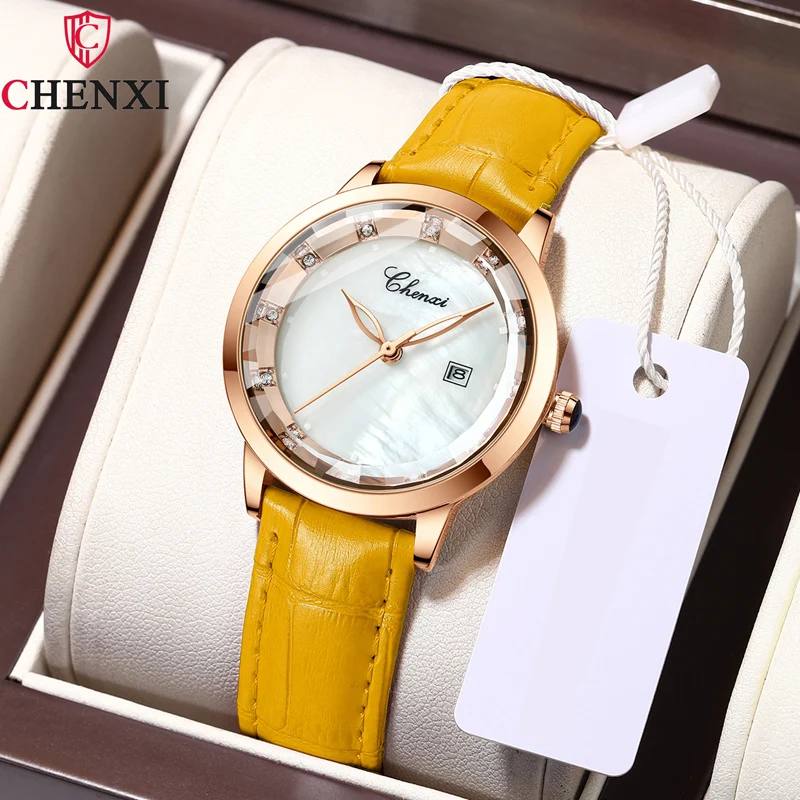 New CHENXI Brand Women's Watch Simple Casual Quartz Clock Personality Fashion Ladies Watch Thin Section Waterproof Leather Strap
New CHENXI Brand Women's Watch Simple Casual Quartz Clock Personality Fashion Ladies Watch Thin Section Waterproof Leather Strap