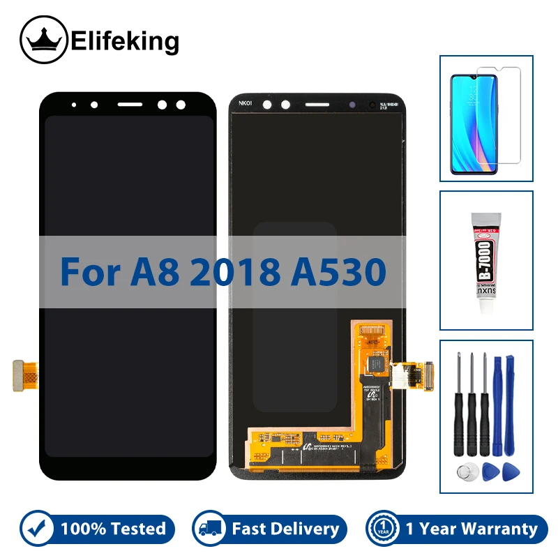 ЖК-дисплей для Samsung Galaxy A8 2018 сенсорный экран дигитайзер в сборе для A530F A530NS замена 100% Протестировано
ЖК-дисплей для Samsung Galaxy A8 2018 сенсорный экран дигитайзер в сборе для A530F A530NS замена 100% Протестировано