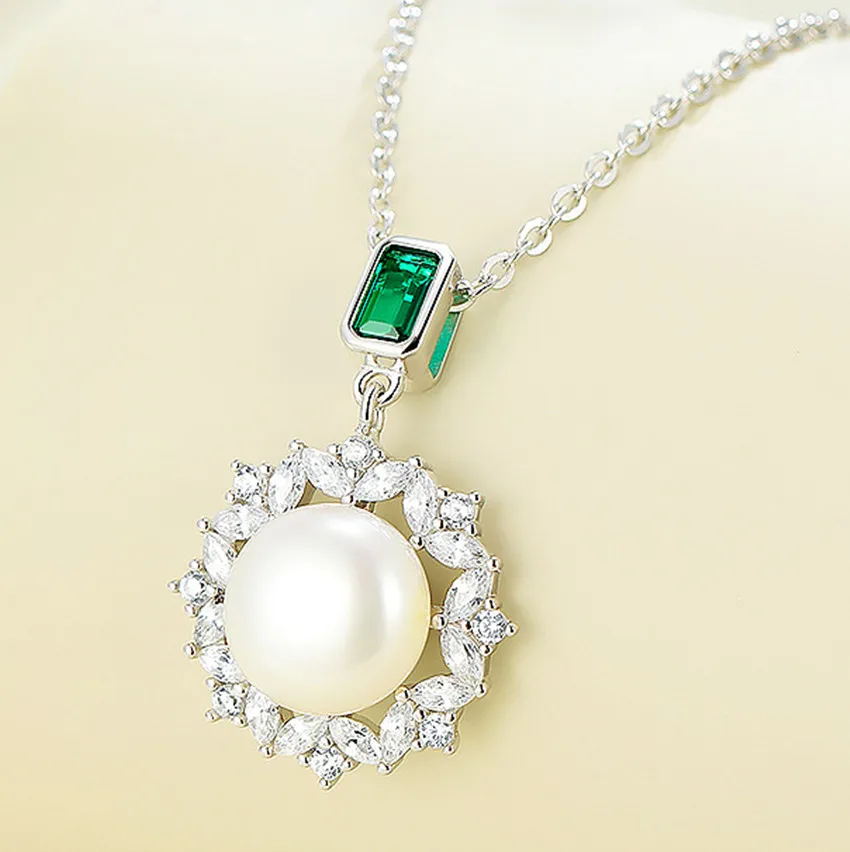S925 Sterling Silver Ladies Bloom Freshwater Pearl Pendant Necklace Noble Ladies Holiday Gift
S925 Sterling Silver Ladies Bloom Freshwater Pearl Pendant Necklace Noble Ladies Holiday Gift