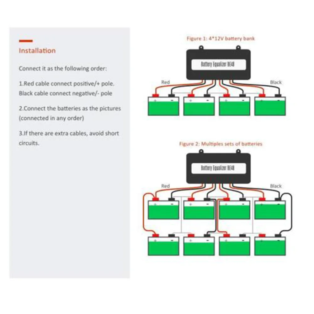 Each Battery Connected Battery Equalizer For Lead Acid Batteries Plastic + Metal Reverse Polarity Protection User Manual
Each Battery Connected Battery Equalizer For Lead Acid Batteries Plastic + Metal Reverse Polarity Protection User Manual