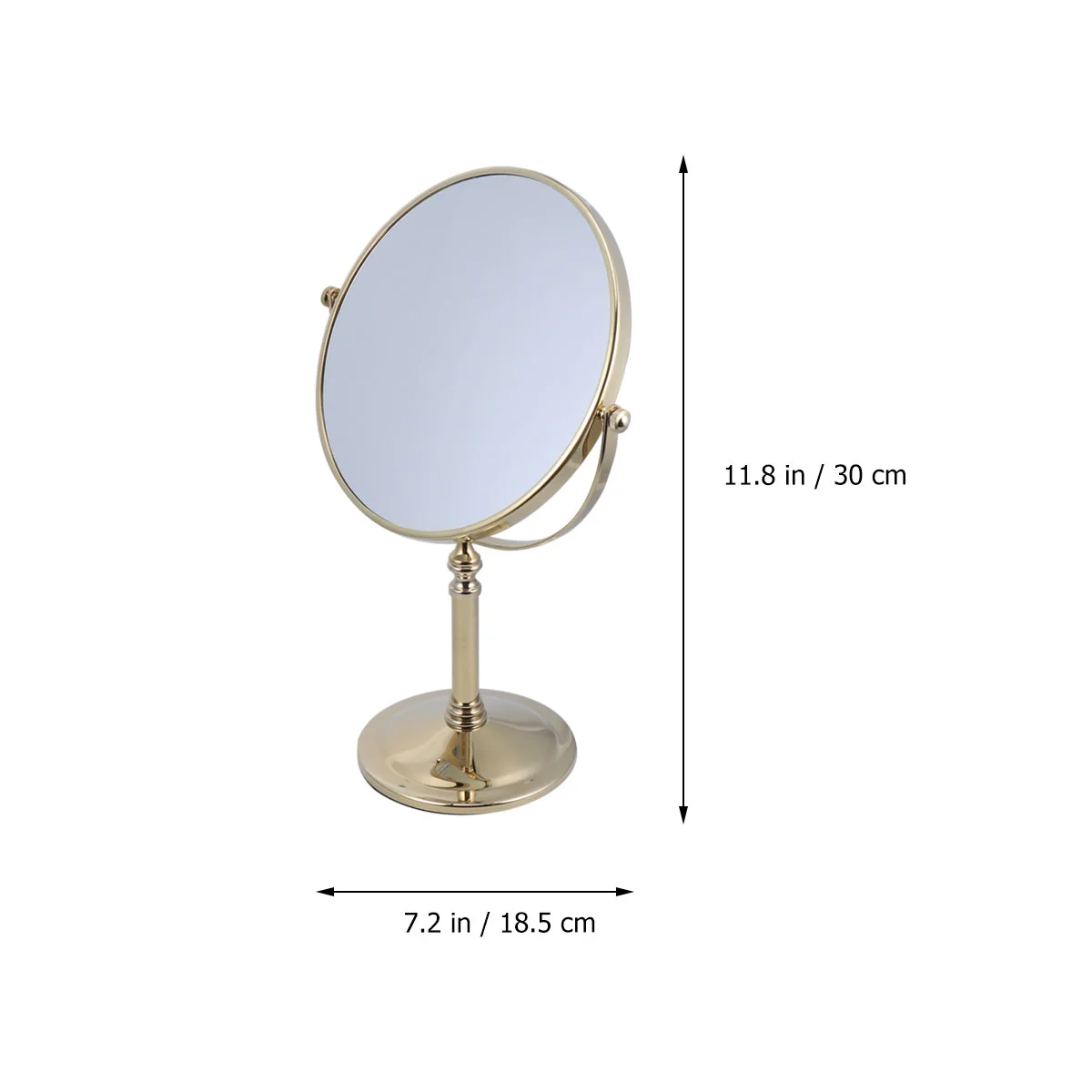 

Двухстороннее увеличительное зеркало для макияжа, зеркало для бритья с вращением на 360 градусов, туалетное зеркало для ванной комнаты, спальни (8 дюймов, 3 раза