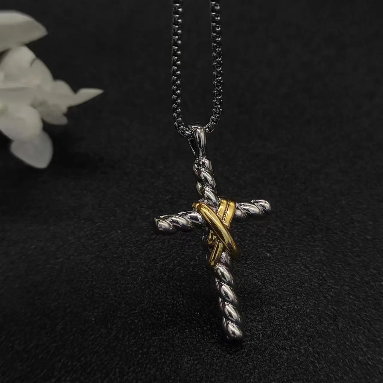 

Davidy Jewelry 925 Sterling Silver Cable X Cross Necklace 2023 New Stylependientes plata 925 Silver Color Charm Fashion Athens