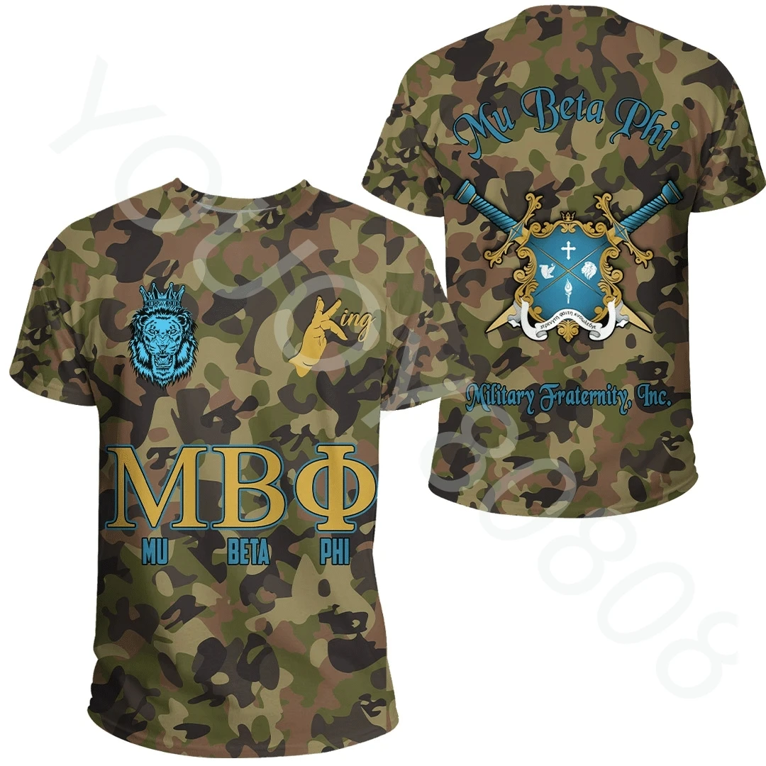 New Summer Printed Casual Crew T-Shirt Street Style Tops African Zone T-Shirts - Mu Beta Phi Camo T-Shirts
New Summer Printed Casual Crew T-Shirt Street Style Tops African Zone T-Shirts - Mu Beta Phi Camo T-Shirts