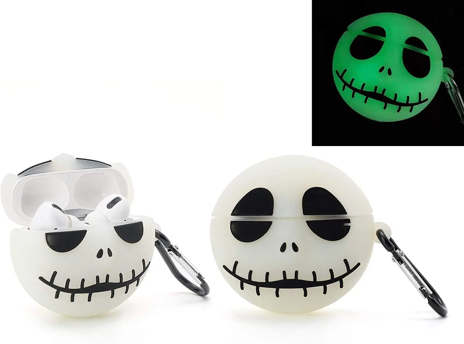 For Airpods Case,Cute 3D Cartoon Luminous Skull Clear Case For Airpods Pro,Soft Silicone Earphone Cover Case For Airpods 3 Case 
For Airpods Case,Cute 3D Cartoon Luminous Skull Clear Case For Airpods Pro,Soft Silicone Earphone Cover Case For Airpods 3 Case