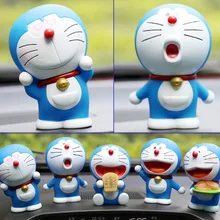 10cm Japan Anime Doraemon PVC Action Figure Toys Cartoon Blue Cat Memory Bread Model Doll for Kids Birthday Xmas Gift Cake Decor