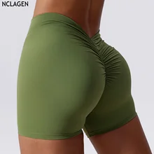 NCLAGEN Elastic Yoga Leggings Running Hip Lifting Tight Fitness Shorts For Women Gym Fitness Tights High Waist Squat Proof