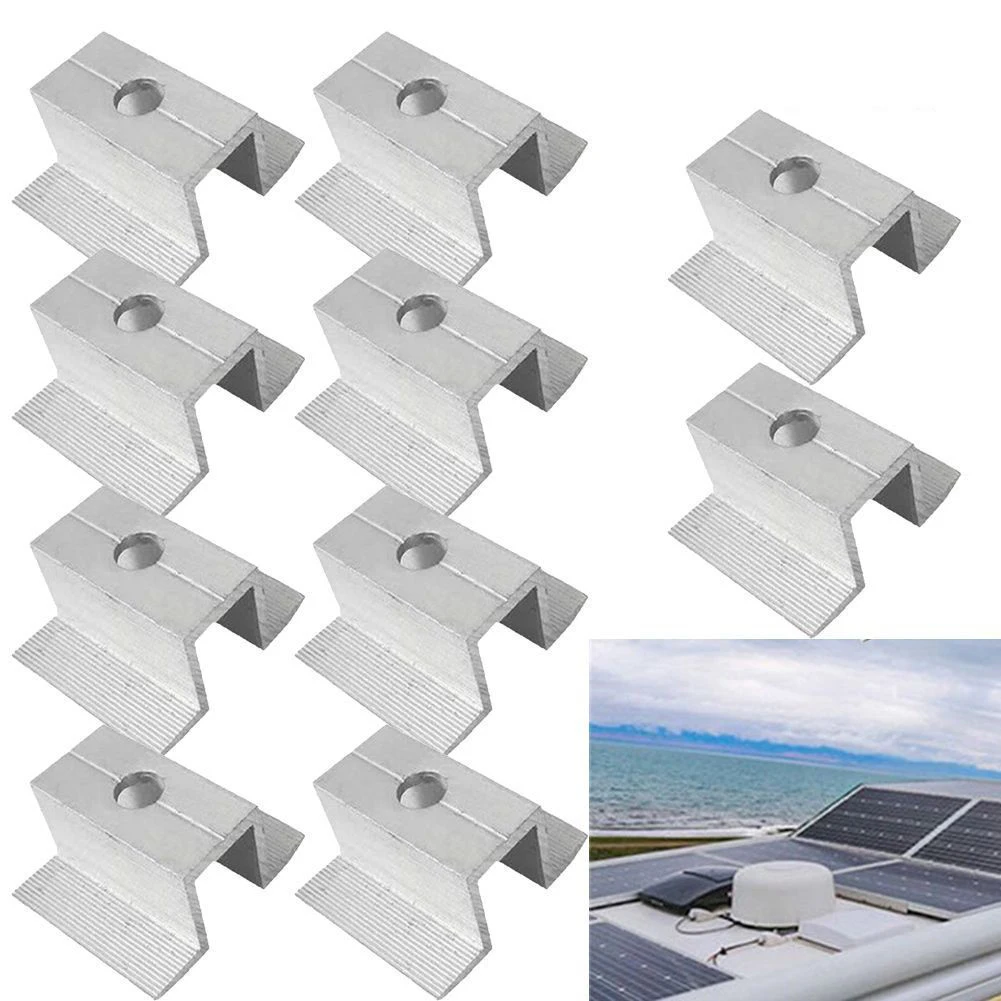 10pcs Solar Middle Clamp For Height 25-50MM Aluminum Alloy Solar Panels For PV Solar Panel Mounting Brackets Solar Power Accessr
10pcs Solar Middle Clamp For Height 25-50MM Aluminum Alloy Solar Panels For PV Solar Panel Mounting Brackets Solar Power Accessr
