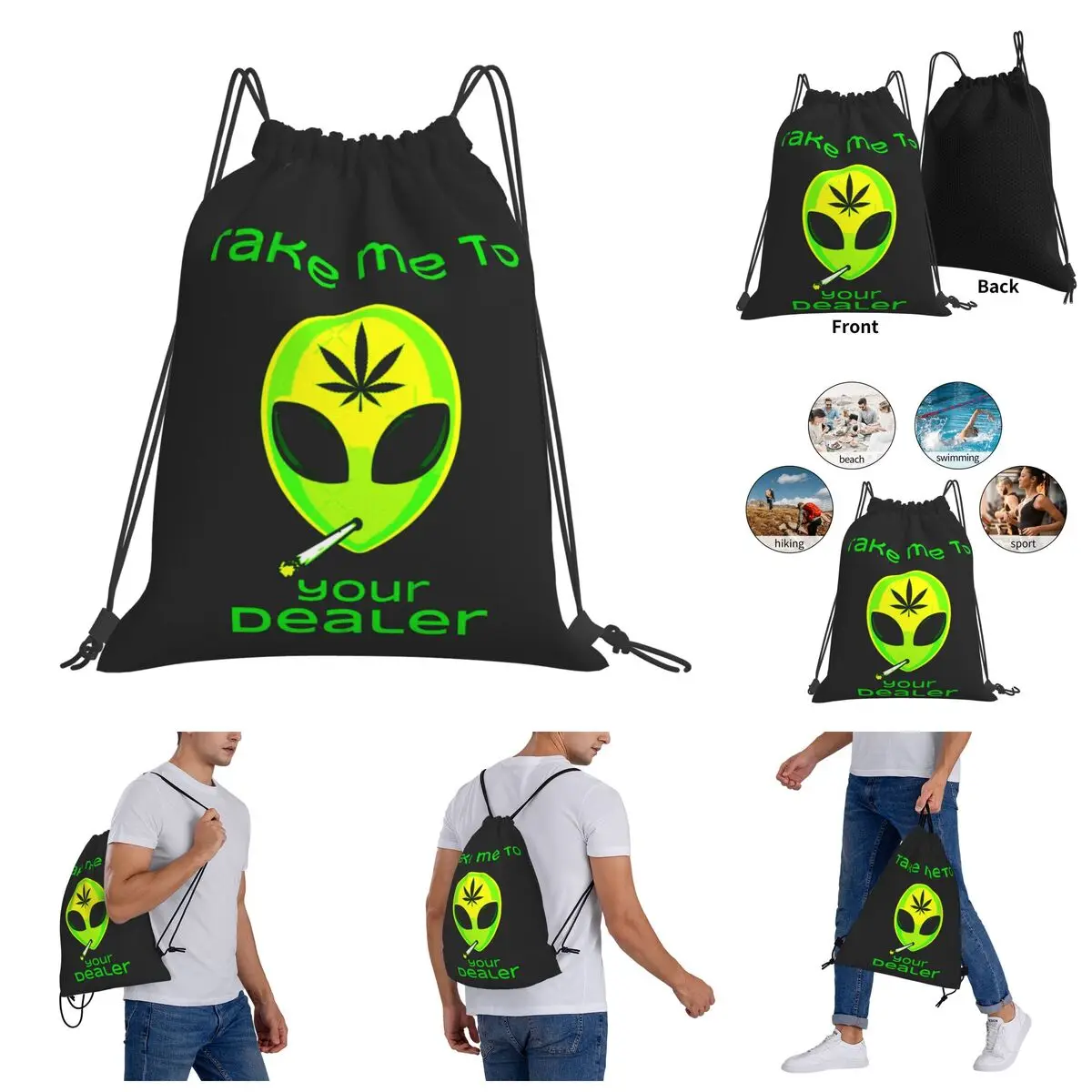 Take Me To Your Dealer Essential Drawstring Bags Gym Bag Graphic Vintage Backpack Funny Novelty Blanket roll
Take Me To Your Dealer Essential Drawstring Bags Gym Bag Graphic Vintage Backpack Funny Novelty Blanket roll