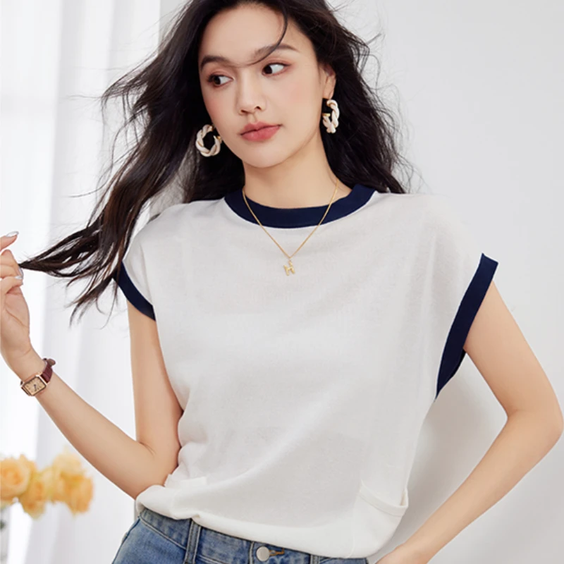 Summer Solid Sweater Slim Bottom Tops 2023 Spring Knitted Shirt Woman Fashion White Blouses Short Sleeve Pullover Clothes 25374
Summer Solid Sweater Slim Bottom Tops 2023 Spring Knitted Shirt Woman Fashion White Blouses Short Sleeve Pullover Clothes 25374