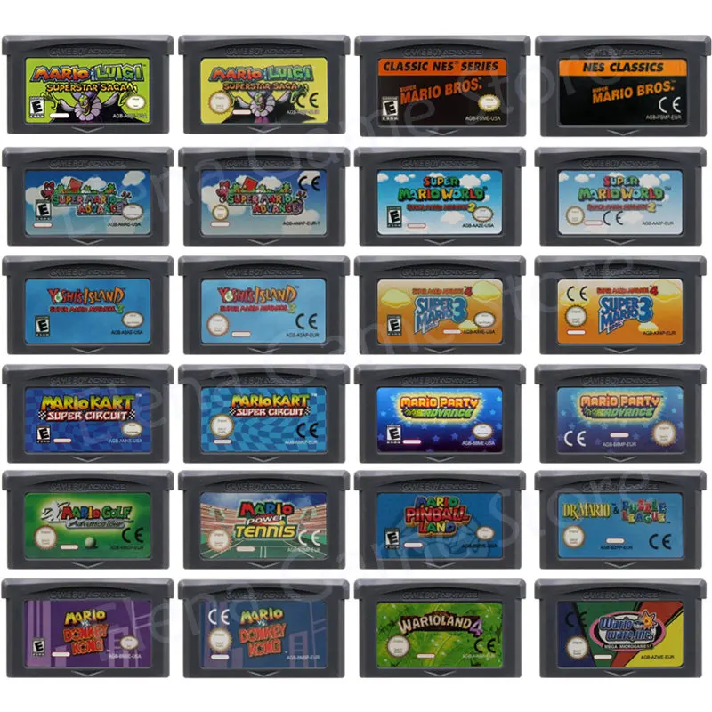 GBA Games Mario Series 32 Bit Cartridge Video Game Console Memory Card Super Mario Advance Mario Kart for GBASP NDSL
GBA Games Mario Series 32 Bit Cartridge Video Game Console Memory Card Super Mario Advance Mario Kart for GBASP NDSL