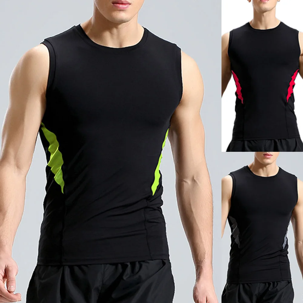 Mens Gym Sleeveless Vest Pullover Tank Tops Elastic Sports Muscle T-Shirt Running Grym Workout Fitness Slim Compression Tops
Mens Gym Sleeveless Vest Pullover Tank Tops Elastic Sports Muscle T-Shirt Running Grym Workout Fitness Slim Compression Tops