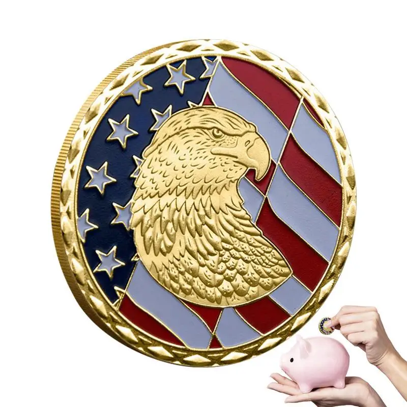 Gold Coin Commemorative Free Eagle Gold Plated Coin Collection USAF Gold Coins Gift For America Fans On Independence Day
Gold Coin Commemorative Free Eagle Gold Plated Coin Collection USAF Gold Coins Gift For America Fans On Independence Day