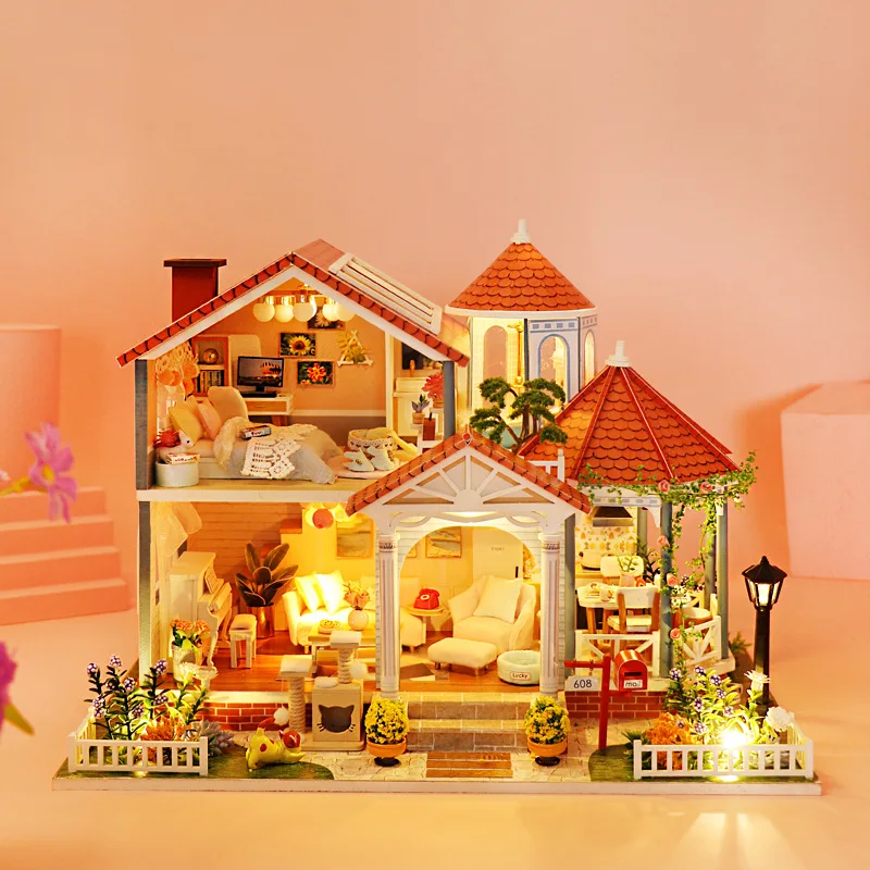 New Miniature Doll House Garden Villa Handmade DIY Wooden House 3D Building Assembly Model Kids Educational Toys Gift
New Miniature Doll House Garden Villa Handmade DIY Wooden House 3D Building Assembly Model Kids Educational Toys Gift