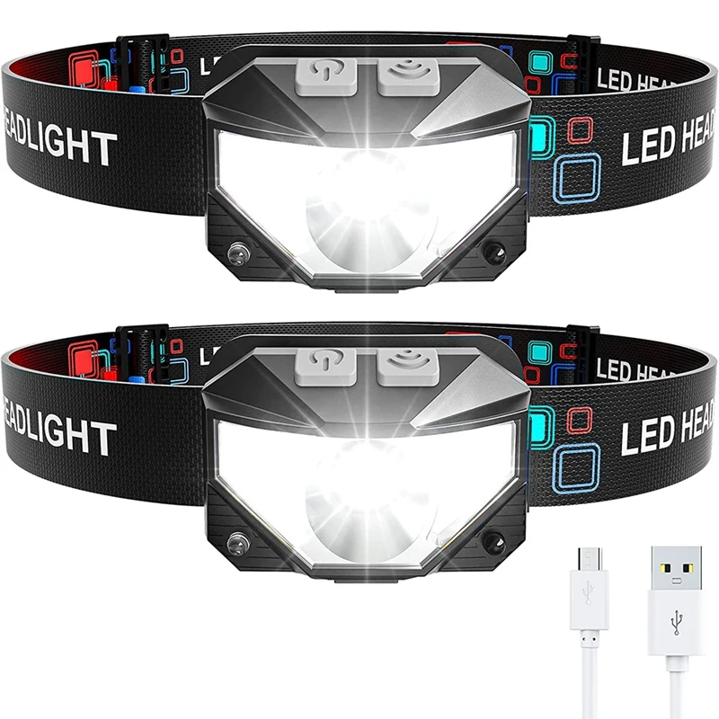 Head Light Lamp, 2-Pack Head Light Lamp Outdoor LED Rechargeable, 1100 Lumen Super Bright White Red Light Flashlights
Head Light Lamp, 2-Pack Head Light Lamp Outdoor LED Rechargeable, 1100 Lumen Super Bright White Red Light Flashlights