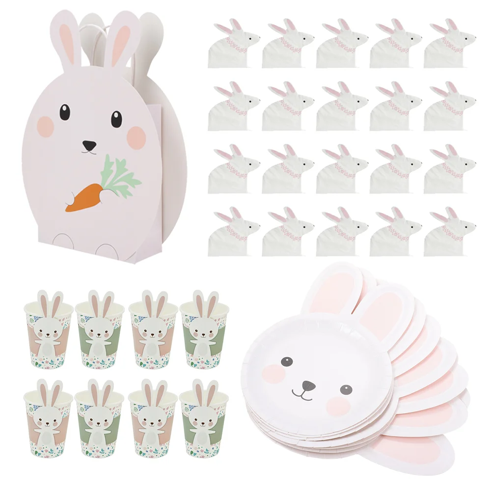 1 Set Party Supplies Bunny Tableware Party Cups Set Rabbit Paper Plate Bunny Paper Plate and Cup 
1 Set Party Supplies Bunny Tableware Party Cups Set Rabbit Paper Plate Bunny Paper Plate and Cup