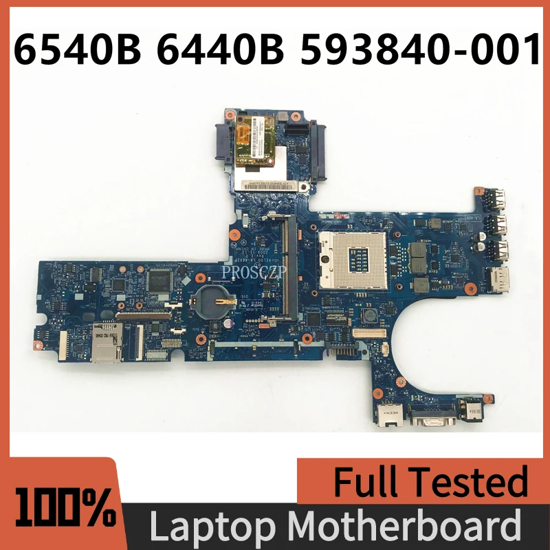 

593840-001 593840-501 593840-601 High Quality Mainboard For HP Probook 6540B 6440B Laptop Motherboard HM57 DDR3 100% Full Tested