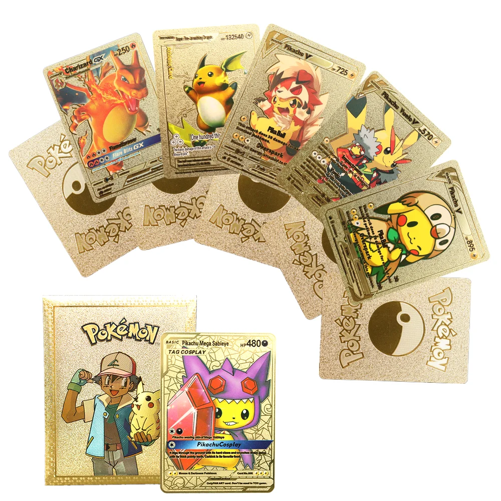 2022 New No Repeat Patterns Shiny English España 11 Pieces Pokemon Cards Gold Metal Vmax GX Rare Collection Kids Toys Gift
2022 New No Repeat Patterns Shiny English España 11 Pieces Pokemon Cards Gold Metal Vmax GX Rare Collection Kids Toys Gift