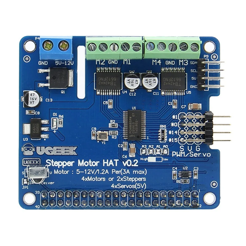 Stepper Motor HAT For Raspberry Pi 2B 3B+/3B/4B/Zero Robot Expansion Board Stepping Motor DC Drive Board Module 
Stepper Motor HAT For Raspberry Pi 2B 3B+/3B/4B/Zero Robot Expansion Board Stepping Motor DC Drive Board Module