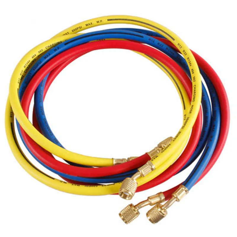 Car Air Conditioner Fluorinated Tube Lengthened R22 Refrigerant Car R134a High Pressure Liquid Filling Hose R134a 1.5M 1set
Car Air Conditioner Fluorinated Tube Lengthened R22 Refrigerant Car R134a High Pressure Liquid Filling Hose R134a 1.5M 1set