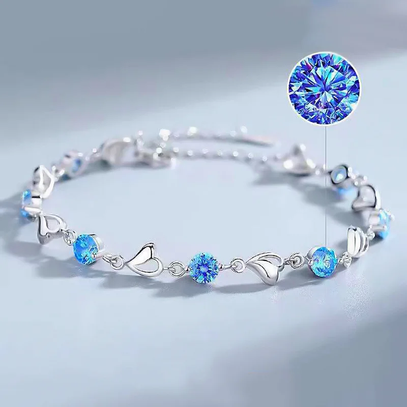 New Fashion S925 Silver Charms Lucky Heart Bracelet for Women Crystal Bracelets Jewelry for Gift Birthday Party Engagement
New Fashion S925 Silver Charms Lucky Heart Bracelet for Women Crystal Bracelets Jewelry for Gift Birthday Party Engagement
