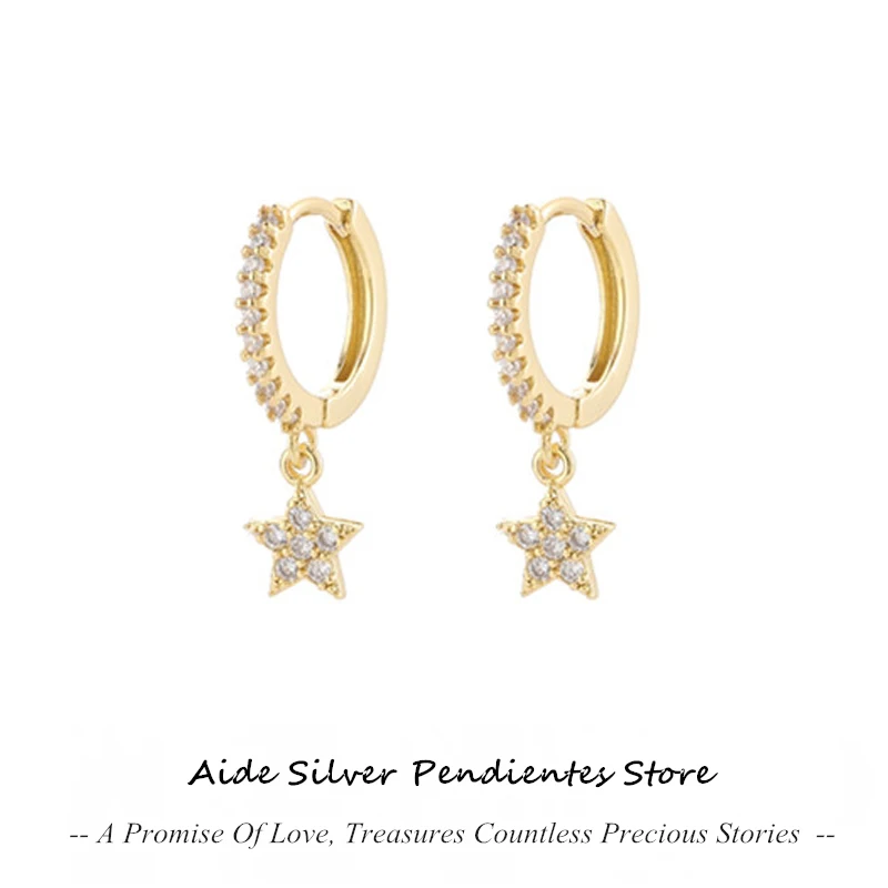 AIDE 2022 Trendy Plated Gold Crystal Five-pointed Star Heart Shape Earrings Women Simple Pendientes Wedding Jewelry Accessories
AIDE 2022 Trendy Plated Gold Crystal Five-pointed Star Heart Shape Earrings Women Simple Pendientes Wedding Jewelry Accessories