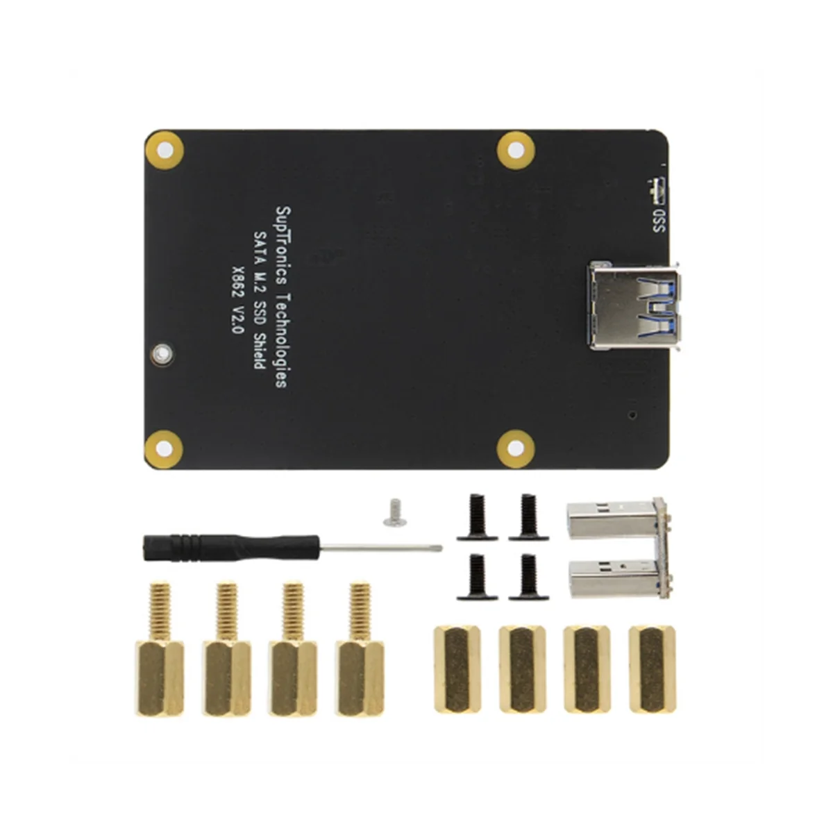 

X862 V2.0 M.2 NGFF 2280 SATA SSD Плата расширения/щит для Raspberry Pi 4 Модель B