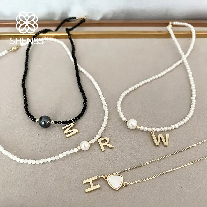 Stainless Steel Necklace Natural Shell Bead Letter Necklace For Women Choker Fashion Jewelry
Stainless Steel Necklace Natural Shell Bead Letter Necklace For Women Choker Fashion Jewelry