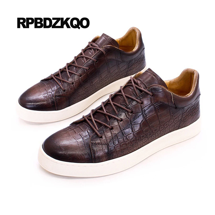 

Italian Snakeskin Snake Skin Sneakers Skate Plus Size Trainers Men Oxfords Shoes Handmade Genuine Leather Casual Spring 48 47