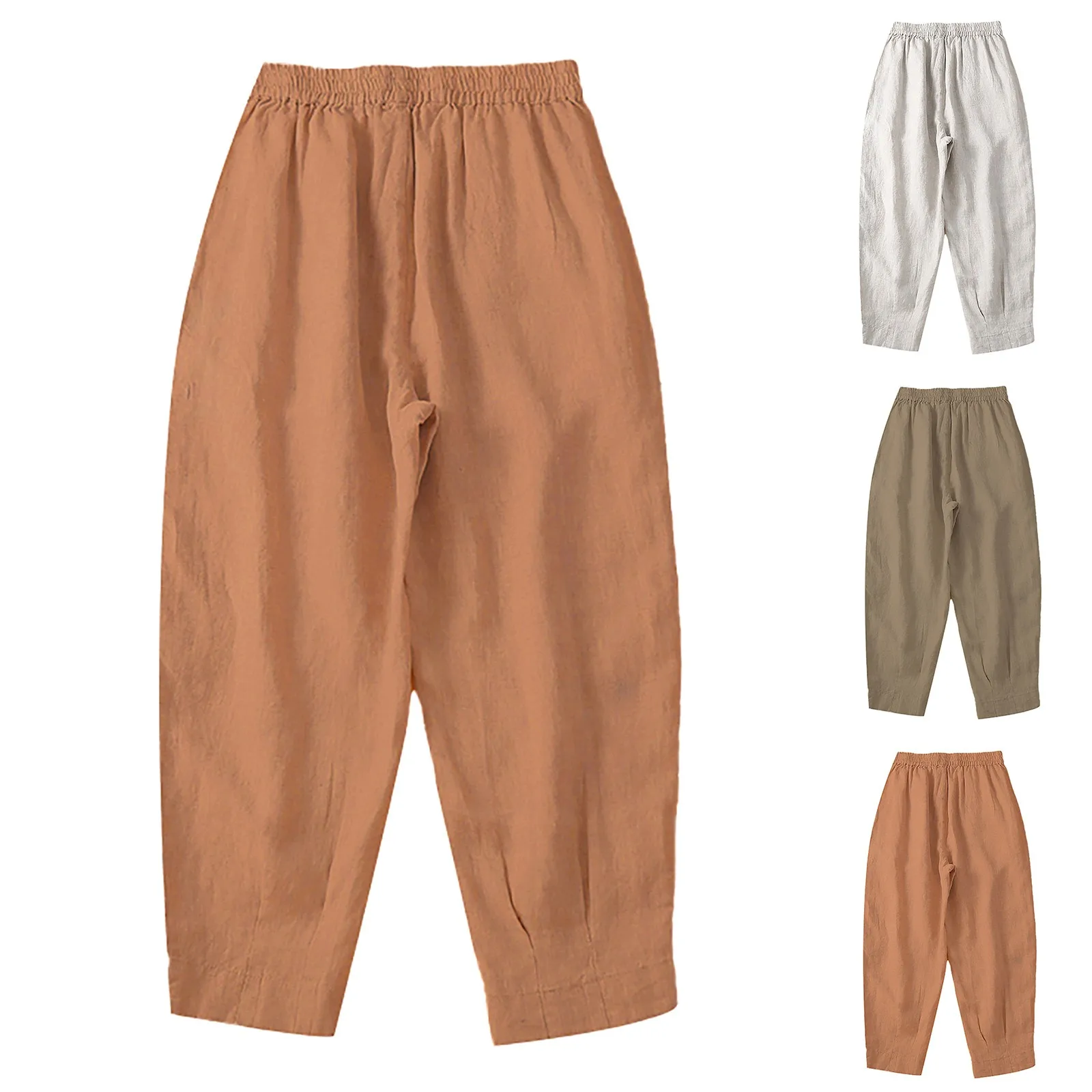 Women's Retro Cotton Linen Jogger Pants With Tapered Legs And Elastic Ankle Cuffs Pants Size 22
Women's Retro Cotton Linen Jogger Pants With Tapered Legs And Elastic Ankle Cuffs Pants Size 22