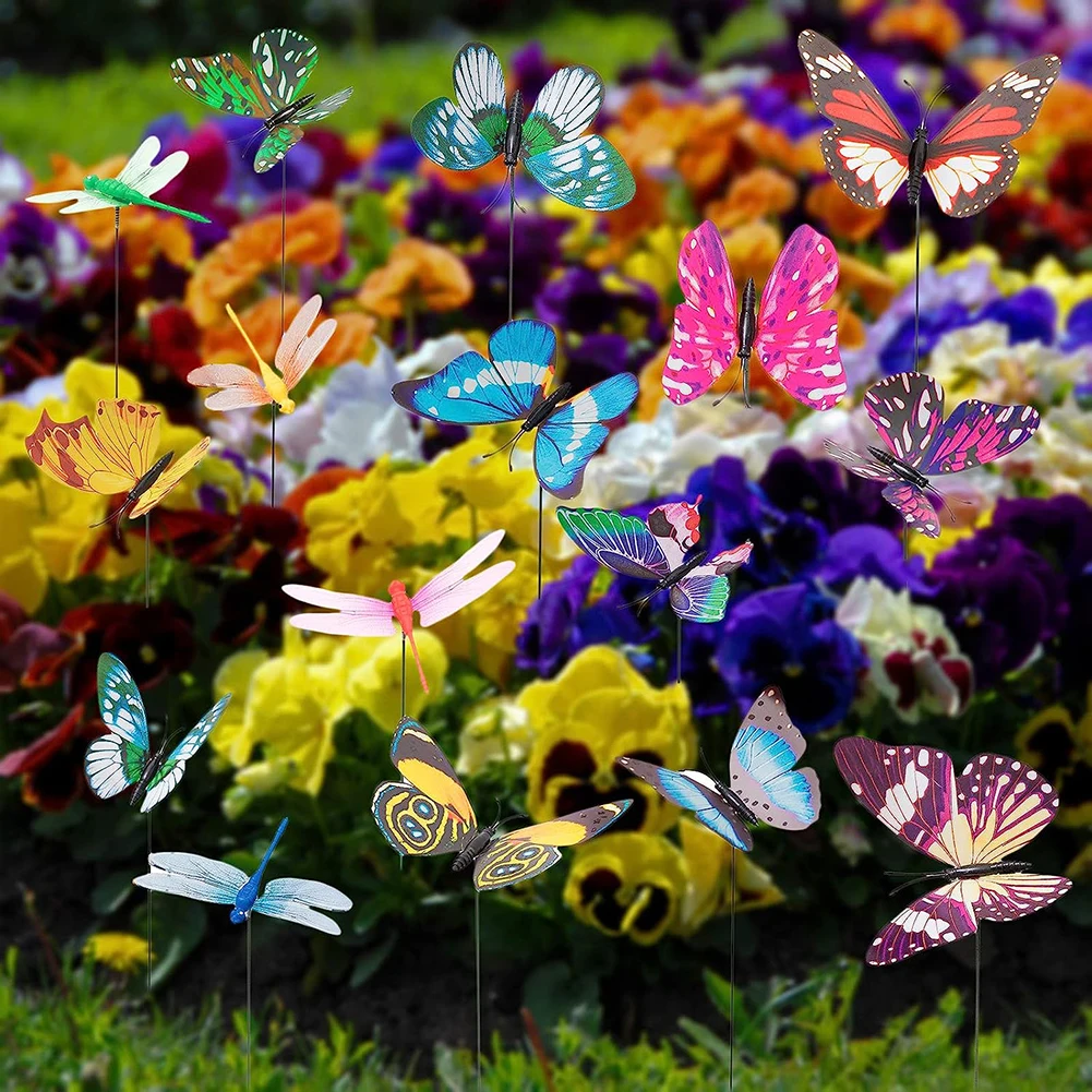50Pcs/set Butterflies Garden Yard Plant Colorful Whimsical Butterfly Stakes Decoracion Outdoor Decor Flower Pots Decoration
50Pcs/set Butterflies Garden Yard Plant Colorful Whimsical Butterfly Stakes Decoracion Outdoor Decor Flower Pots Decoration